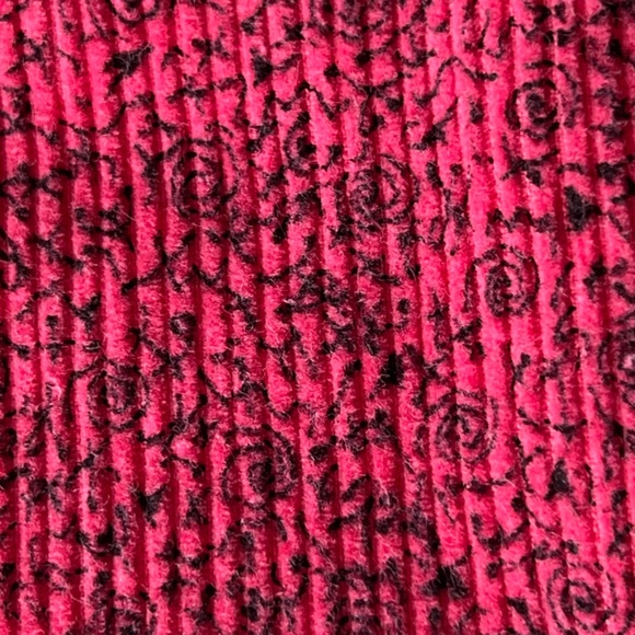Vintage ESPRIT Women's Girls Corduroy Pink Pants 5/6 Small Floral Hot Pink Black - Picture 13 of 15